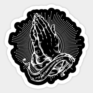 'God's Hands Never Slip' Religion Shirt Sticker